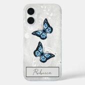 Coques Case-Mate iPhone Papillons Bleus brillants (Verso)