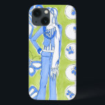 Case-Mate iPhone Case Papillons Bleus Entourant Fille Glamour<br><div class="desc">Des papillons bleus flottent dans cette pièce de Chariklia Zarris, autour d'une fille glamour. Des couleurs vives de l'arrière - plan de cette impression, ajoutant de belles teintes à cette pièce. Obtenez votre copie maintenant !</div>