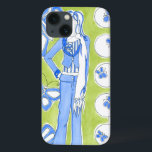 Case-Mate iPhone Case Papillons Bleus Entourant Fille Glamour<br><div class="desc">Des papillons bleus flottent dans cette pièce de Chariklia Zarris, autour d'une fille glamour. Des couleurs vives de l'arrière - plan de cette impression, ajoutant de belles teintes à cette pièce. Obtenez votre copie maintenant !</div>