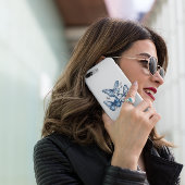 Coques Case-Mate iPhone Papillons dans Delft Blue, personnalisable