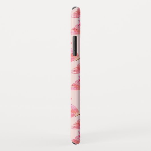 Coques Case-Mate iPhone Papillons d'aquarelle Monogram Blush (Dos/Droite)