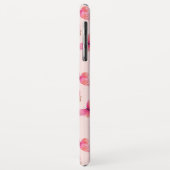 Coques Case-Mate iPhone Papillons d'aquarelle Monogram Blush (Dos/Gauche)