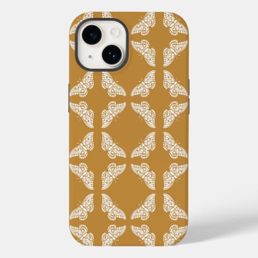 Coques Case-Mate iPhone Papillons d'art et d'artisanat orange (Verso)