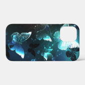 Coques Case-Mate iPhone Papillons de nuit à la menthe (Verso (horizontal))