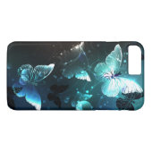 Coques Case-Mate iPhone Papillons de nuit à la menthe (Dos (Horizontal))