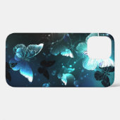 Coques Case-Mate iPhone Papillons de nuit à la menthe (Verso (horizontal))