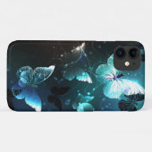 Coques Case-Mate iPhone Papillons de nuit à la menthe (Dos (Horizontal))