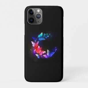Case-Mate iPhone Case Papillons de nuit Neon brillants sur arrière - pla