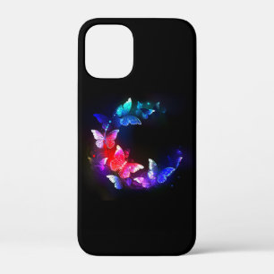 Case-Mate iPhone Case Papillons de nuit néon lumineux sur fond noir