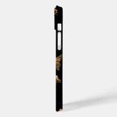 Coques Case-Mate iPhone Papillons d'or noir (Verso / Gauche)