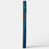 Coques Case-Mate iPhone Papillons d'or sur un Arrière - plan bleu (Verso / Droite)