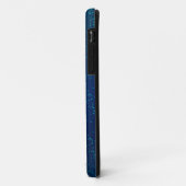 Coques Case-Mate iPhone Papillons d'or sur un Arrière - plan bleu (Dos/Gauche)