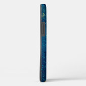 Coques Case-Mate iPhone Papillons dorés sur fond bleu (Verso / Droite)
