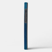 Coques Case-Mate iPhone Papillons dorés sur fond bleu (Verso / Gauche)
