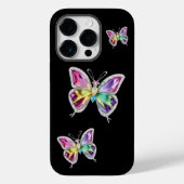 Coques Case-Mate iPhone Papillons en cristal arc-en-ciel (Verso)