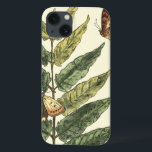 iPhone 13 Case Papillons et Feuilles avec cadre noir<br><div class="desc">Les papillons volent dans l'air,  atterrissant sur des feuilles dans cette scène botanique de Megan Meagher. Un cadre noir contient l'action. Mettez ce tableau paisible sur votre mur aujourd'hui !</div>