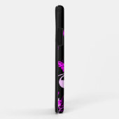 Coques Case-Mate iPhone Papillons et fleurs pourpres (Dos/Droite)