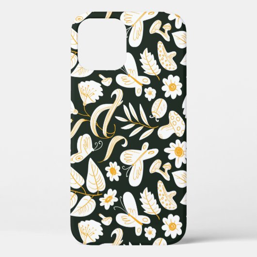 Coques Case-Mate iPhone Papillons & Fleurs : Motif d'été Doodle. (Verso)