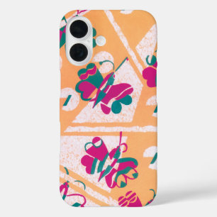 Coques iPhone 16 Papillons Jazz Pochoir Art Déco vintage