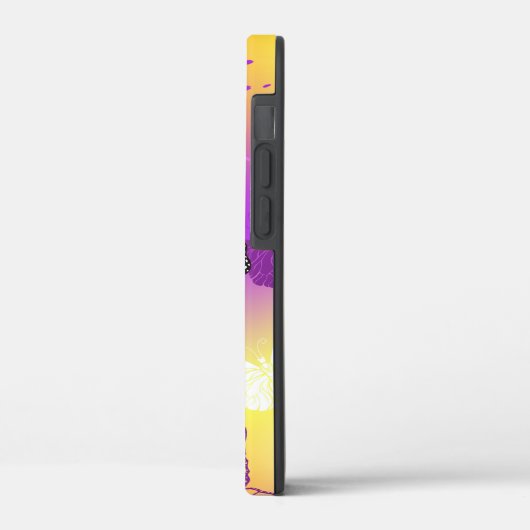 Coques Case-Mate iPhone Papillons Monarque sur Arrière - plan pourpre (Verso / Gauche)