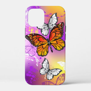 Case-Mate iPhone Case Papillons Monarque sur Arrière - plan pourpre