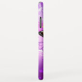 Coques Case-Mate iPhone Papillons Monarque sur Arrière - plan pourpre (Dos/Droite)