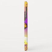 Coques Case-Mate iPhone Papillons Monarque sur Arrière - plan pourpre (Dos/Gauche)