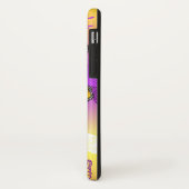 Coques Case-Mate iPhone Papillons Monarque sur Arrière - plan pourpre (Dos/Gauche)