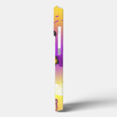 Coques Case-Mate iPhone Papillons monarques sur fond violet (Verso / Gauche)