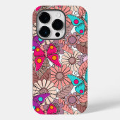 Coques Case-Mate iPhone Papillons muraux et fleurs colorés (Verso)
