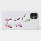 Coques Case-Mate iPhone Papillons néons sur blanc (Dos (Horizontal))