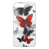 Coques Case-Mate iPhone Papillons noirs et rouges volants (Dos)