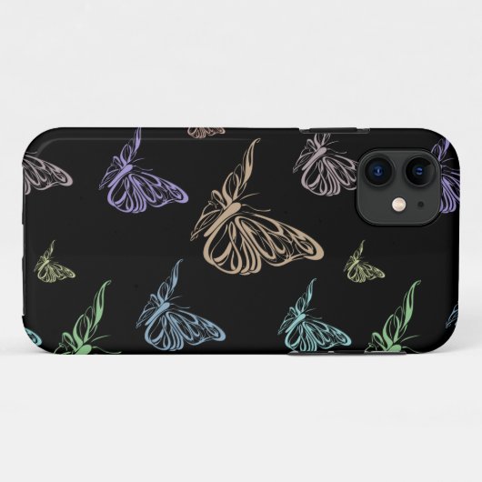 Coques Case-Mate iPhone Papillons Pastel (Dos (Horizontal))