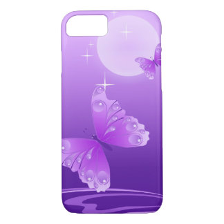 Coque iPhone 7 Papillons pourpres