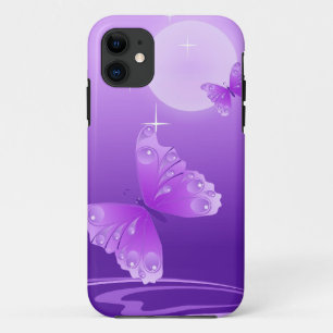 Etui iPhone Case-Mate Papillons pourpres