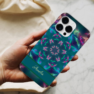 Coque Pour Pour iPhone 14 Pro Max Papillons rose mignonne Lumineuse Kaleidoscope Gir