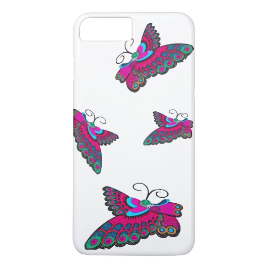Coques Case-Mate iPhone Papillons roses (Dos)