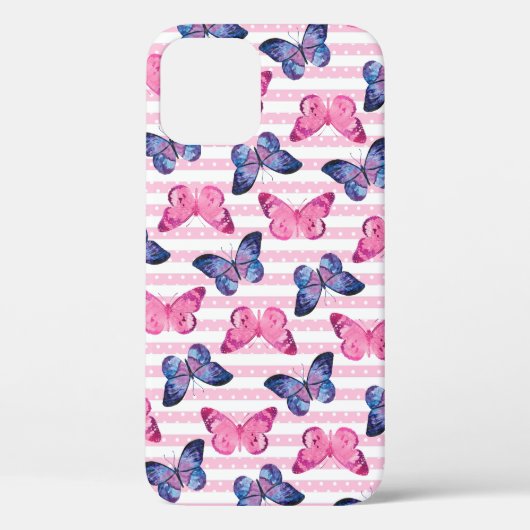 Coques Case-Mate iPhone Papillons roses mignons (Verso)