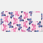 Coques Case-Mate iPhone Papillons roses mignons (Retour (horizontal))