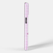Coques Case-Mate iPhone Papillons roses sur En vichy (Verso / Droite)