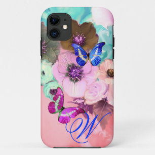 COQUE Case-Mate POUR iPhone PAPILLONS, ROSES TEINTES DE TEAL ET FLEURS D'ANÉMO