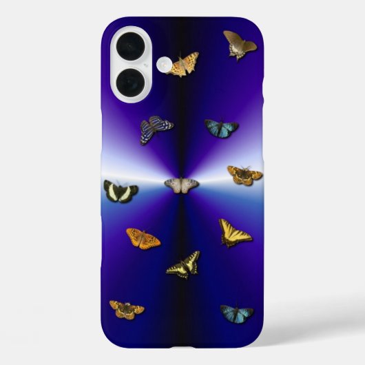 Coques Case-Mate iPhone Papillons sur arc-en-ciel violet (Verso)