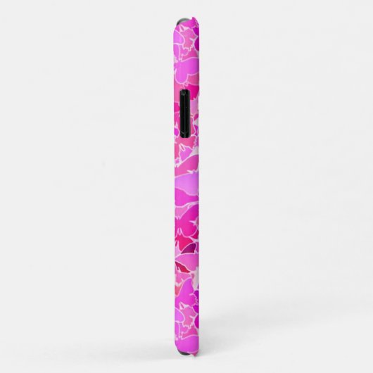 Coques Case-Mate iPhone Papillons, violet, lavande, rose (Dos/Droite)