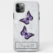 Coques Case-Mate iPhone Papillons violets brillants (Dos)
