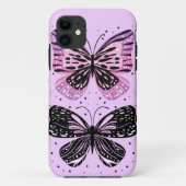 Coques Case-Mate iPhone Papillons violets roses (Dos)