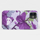 Coques Case-Mate iPhone Papillons violets sur une branche (Dos (Horizontal))