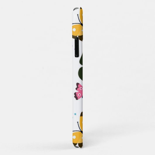 Coques Case-Mate iPhone Papillons volants colorés (Dos/Droite)