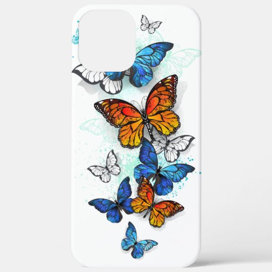 Coques Case-Mate iPhone Papillons volants Morpho et Monarch (Verso)