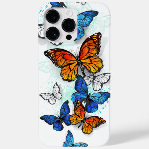 Coque Pour Pour iPhone 14 Pro Max Papillons volants Morpho et Monarch