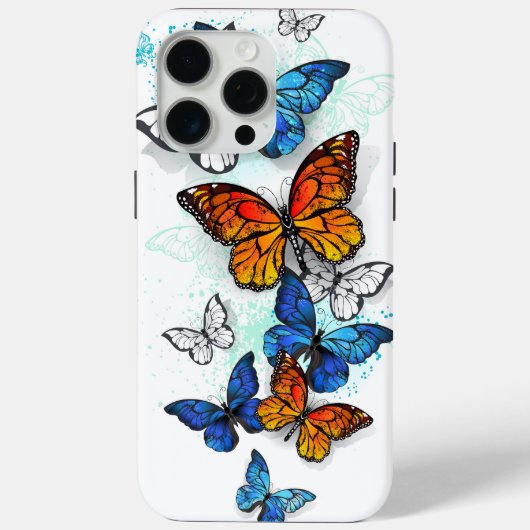 Coques Case-Mate iPhone Papillons volants Morpho et Monarch (Verso)